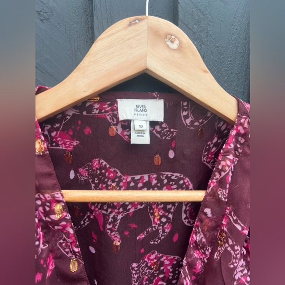 knee length dress red floral - Picture 2 of 6